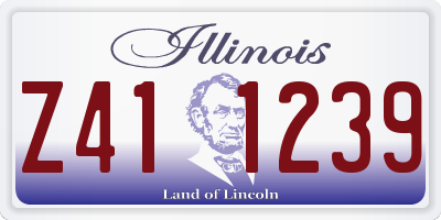 IL license plate Z411239