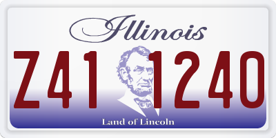 IL license plate Z411240