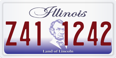 IL license plate Z411242