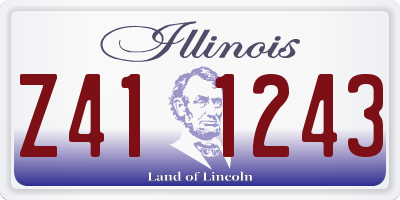 IL license plate Z411243
