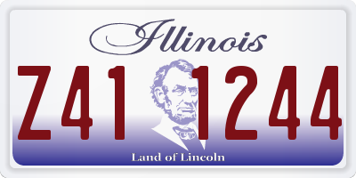 IL license plate Z411244
