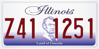 IL license plate Z411251