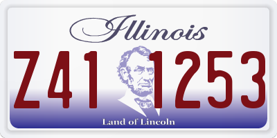 IL license plate Z411253