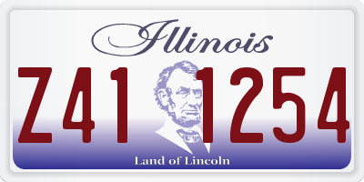 IL license plate Z411254