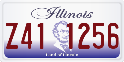 IL license plate Z411256