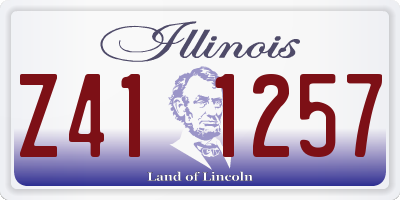 IL license plate Z411257