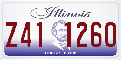 IL license plate Z411260