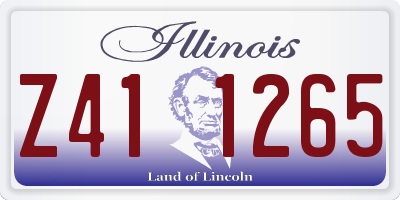 IL license plate Z411265