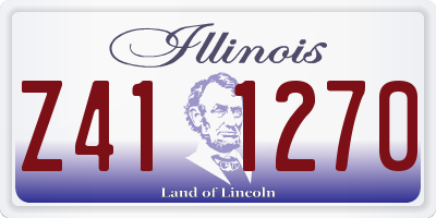 IL license plate Z411270