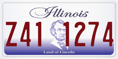 IL license plate Z411274