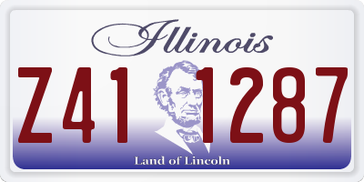 IL license plate Z411287