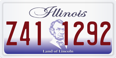 IL license plate Z411292