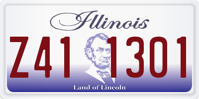 IL license plate Z411301