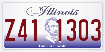IL license plate Z411303