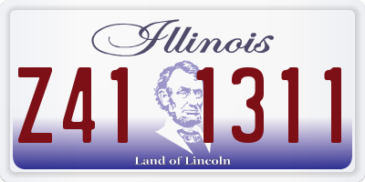 IL license plate Z411311