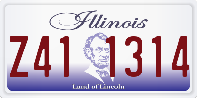 IL license plate Z411314