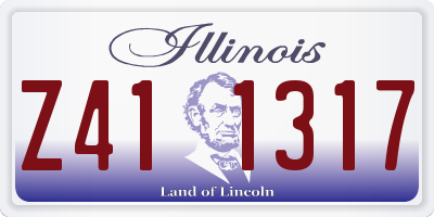 IL license plate Z411317
