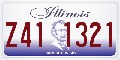 IL license plate Z411321