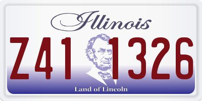 IL license plate Z411326