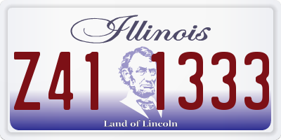 IL license plate Z411333