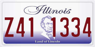 IL license plate Z411334