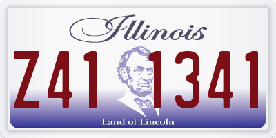 IL license plate Z411341