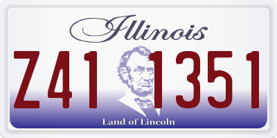 IL license plate Z411351