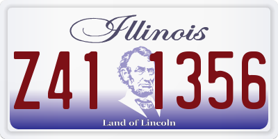 IL license plate Z411356