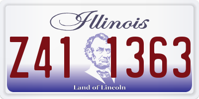 IL license plate Z411363