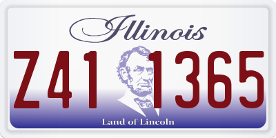 IL license plate Z411365