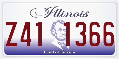 IL license plate Z411366