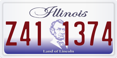 IL license plate Z411374