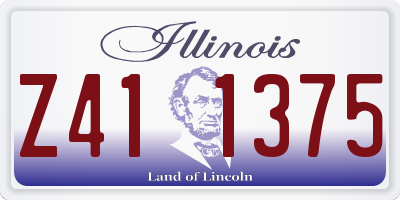 IL license plate Z411375