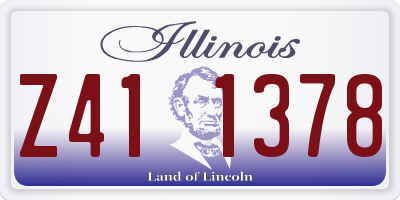IL license plate Z411378