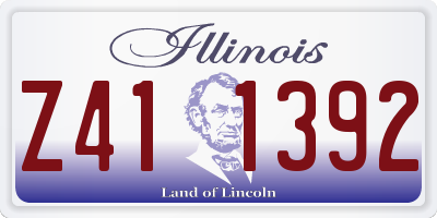 IL license plate Z411392