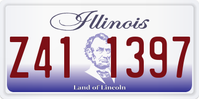 IL license plate Z411397