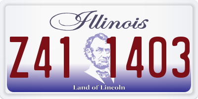 IL license plate Z411403