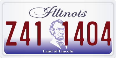 IL license plate Z411404
