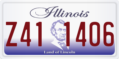 IL license plate Z411406