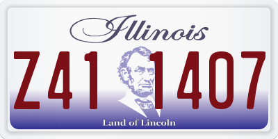 IL license plate Z411407