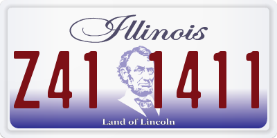 IL license plate Z411411