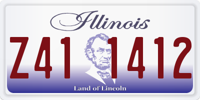 IL license plate Z411412