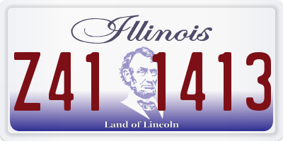 IL license plate Z411413