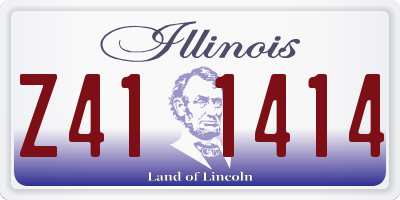 IL license plate Z411414