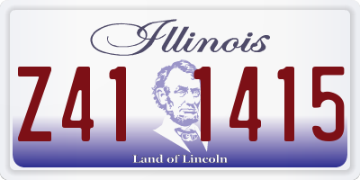 IL license plate Z411415