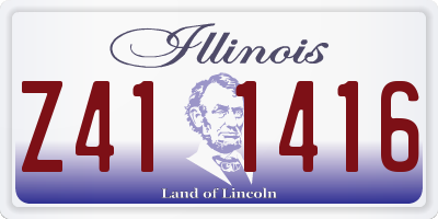 IL license plate Z411416