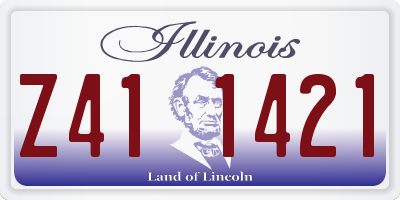 IL license plate Z411421