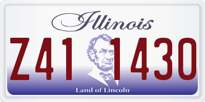 IL license plate Z411430
