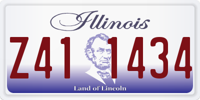IL license plate Z411434