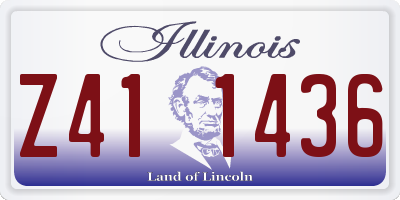 IL license plate Z411436